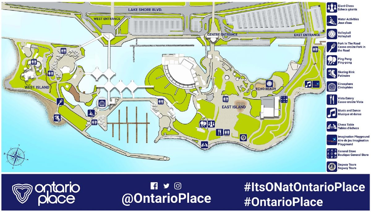 place de l'Ontario - carte de programme de l'été 2020