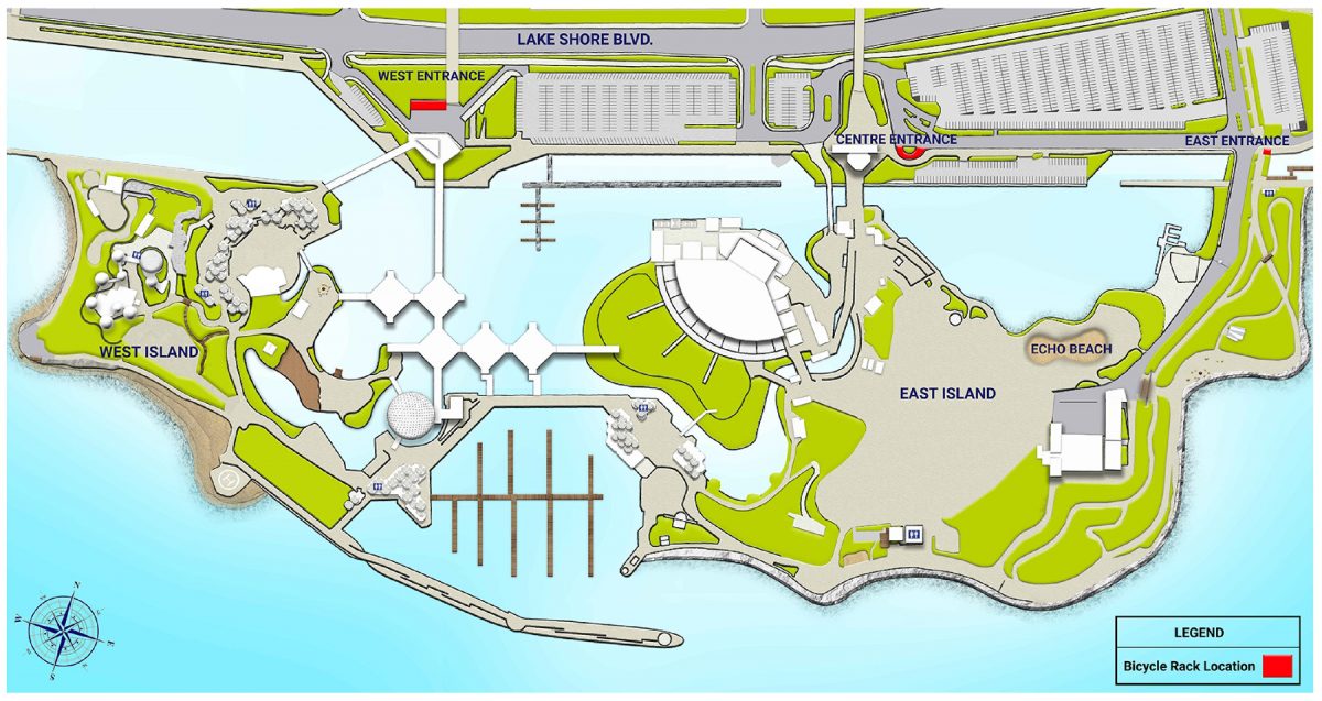 Ontario Place - Bicycle Rack Locations