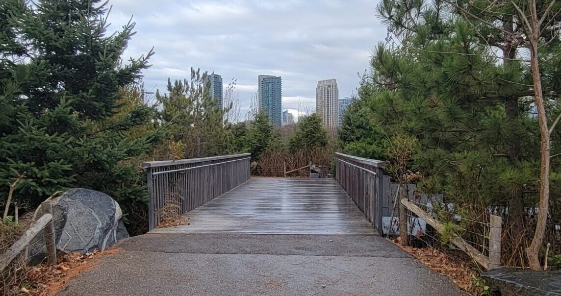 Trillium Park bridge above