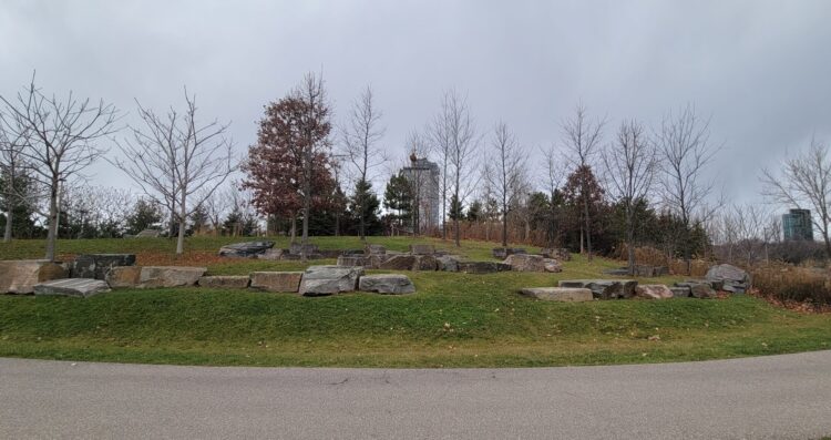 Rocks and path in Trillium Park