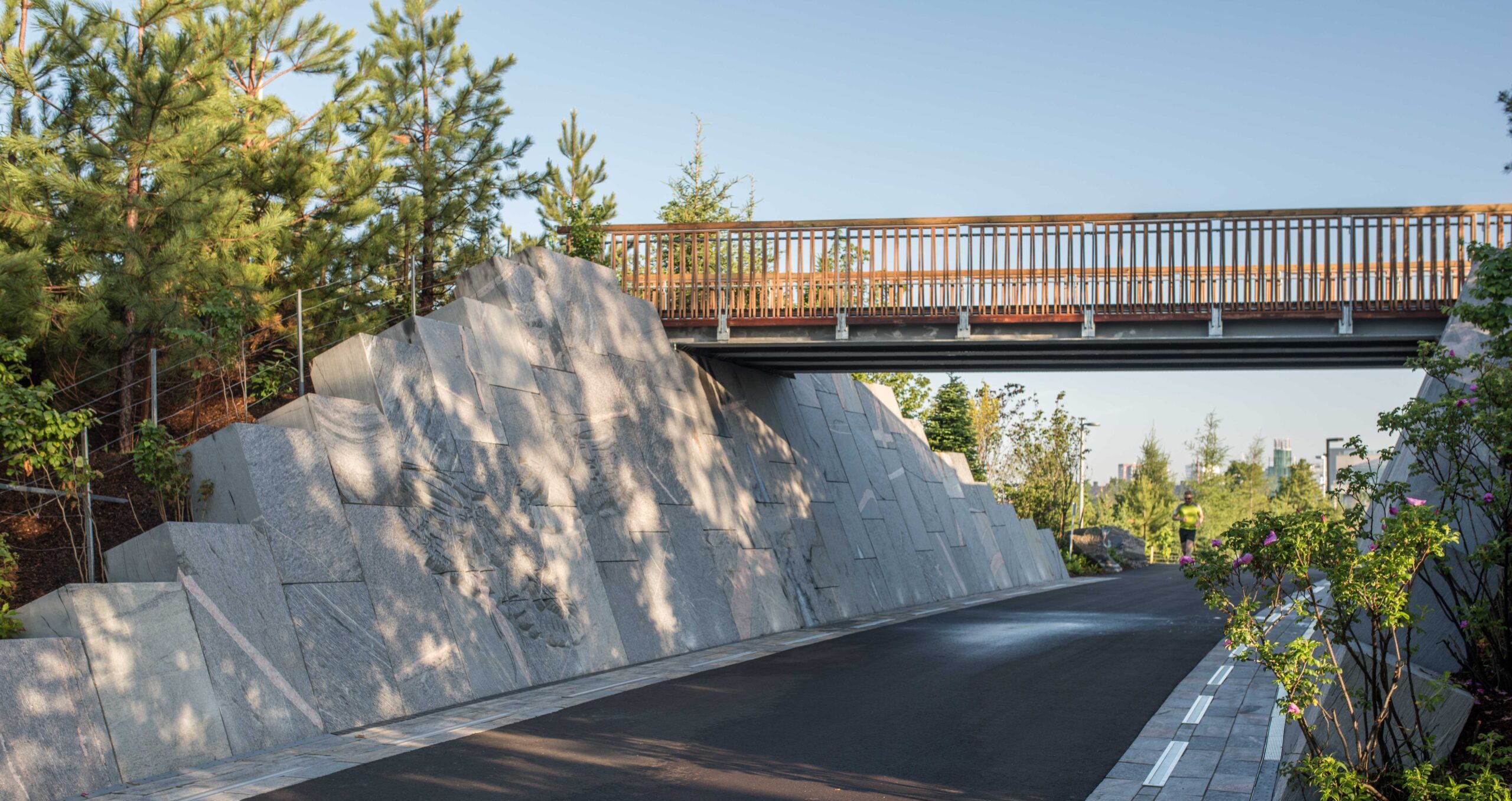 Trillium Park bridge below